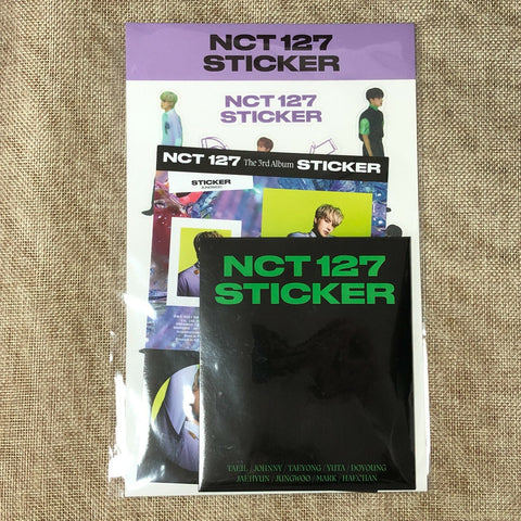 NCT 127 [STICKER] Official Goods PHOTO + GLOW-IN-THE-DARK + STICKER SET / Gift