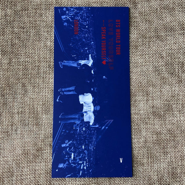 BTS V TAEHYUNG [Speak Yourself World Tour London DVD] Official Bookmark / Gift