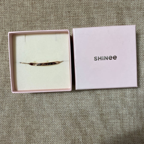 SHINEE [ TAEMIN Birthday Official Bracelet ] Pink Gold, SM / New, Rare / Gift