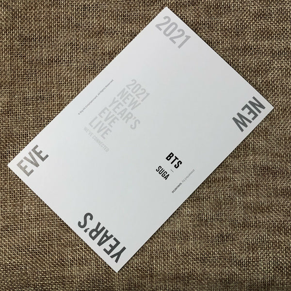 BTS SUGA [ 2021 NEW YEAR'S EVE LIVE ] Official Postcard / New / Gift