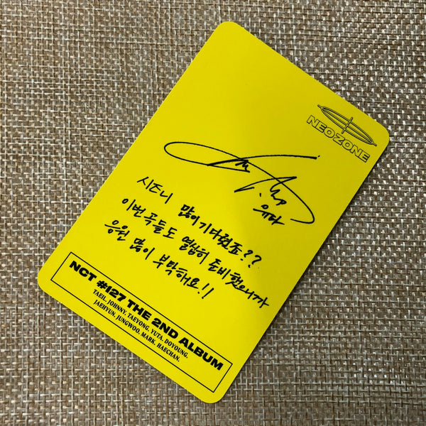 NCT 127 YUTA N Ver. [NEO ZONE] Official Photocard, 2nd Album / New, Rare / Gift