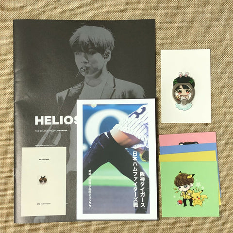 BTS JUNGKOOK [HELIOS Exhibition] Official Photobook +Iring + Poster + Sticker
