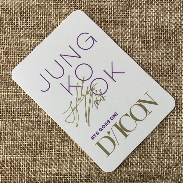 BTS JUNGKOOK #2 [DICON BTS goes on Deluxe Ver.] Official Photocard / New / Gift