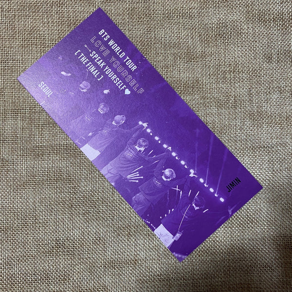 BTS JIMIN [Speak Yourself Seoul The Final DVD] Official Bookmark / New, Rare /+G