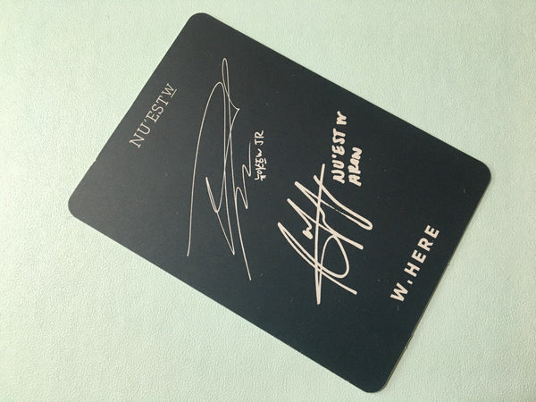 Nu'est ARON JR [ W.here ] Official Photocard, Album Portrait / New / Gift