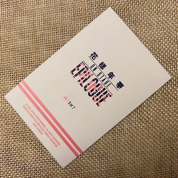 BTS JIN 5/7 [HYYH On Stage Epilogue] Official Mini Photocard / New, Rare / Gift