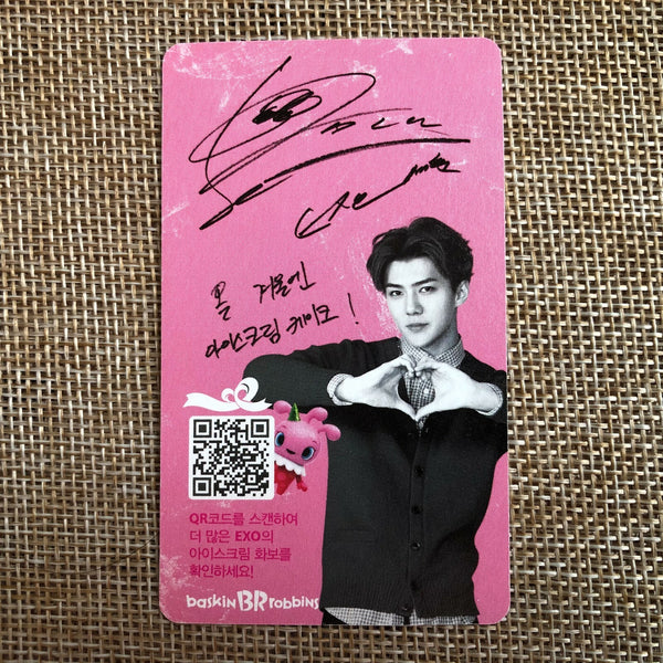 EXO SEHUN [ Baskin Robbins ] Official Photocard / New / Gift