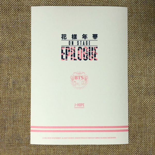 BTS J-HOPE #2 [ HYYH On Stage Epilogue ] Official Postcard Photo / New / Gift