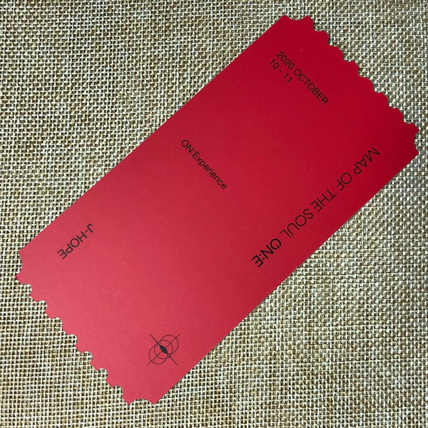 BTS J-HOPE [ Map of the Soul ON:E DVD ] Hologram Ticket Photocard / New / Gift
