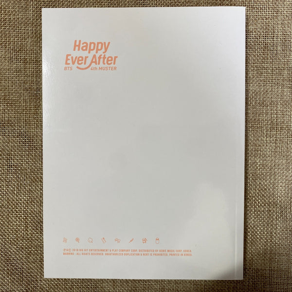 BTS [ 4th Muster Happy Ever After ] Official DVD (En, Ko, Ch) Set No PC/ Mint /G