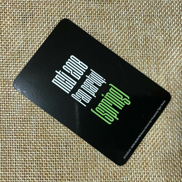 NCT 2018 JUNGWOO [ FAN PARTY SPRING ] Official Limited Photocard / New / Gift