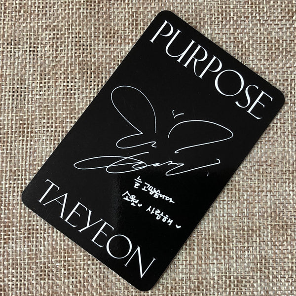 SNSD TAEYEON [ PURPOSE ] Official Photocard / New / Gift