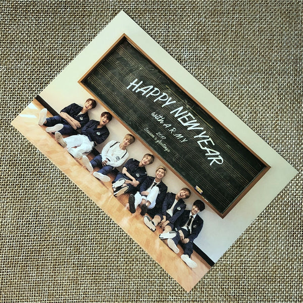 BTS GROUP [ 2017 Season's Greetings ] Official Message Postcard / New / Gift