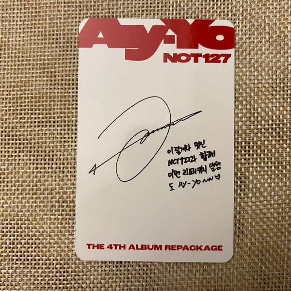 NCT 127 JUNGWOO [ Ay-Yo ] Official Photocard, SMini Ver / New, Rare / Gift