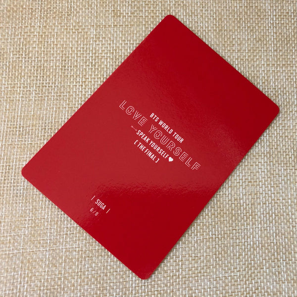 BTS SUGA 6/8 [ Speak Yourself The Final ] Official Mini Photocard / New / Gift