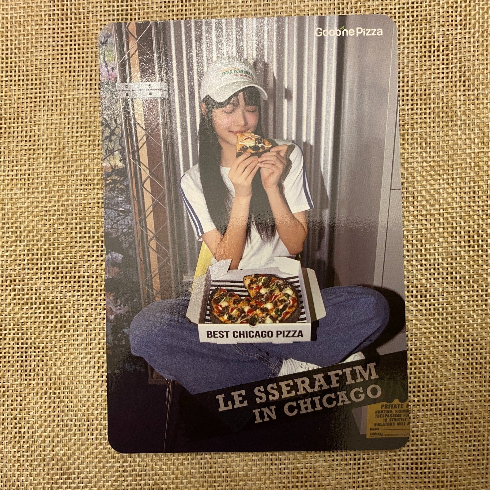 LE SSERAFIM EUNCHAE [Goobne Chicago Pizza] Official Photocard / New, Rare / Gift