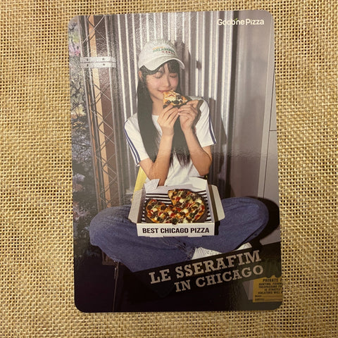 LE SSERAFIM EUNCHAE [Goobne Chicago Pizza] Official Photocard / New, Rare / Gift