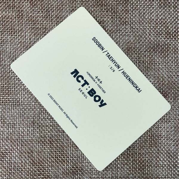TXT UNIT SOOBIN 3/6 [ ACT : BOY SEOUL ] Official Mini Photocard / New / Gift