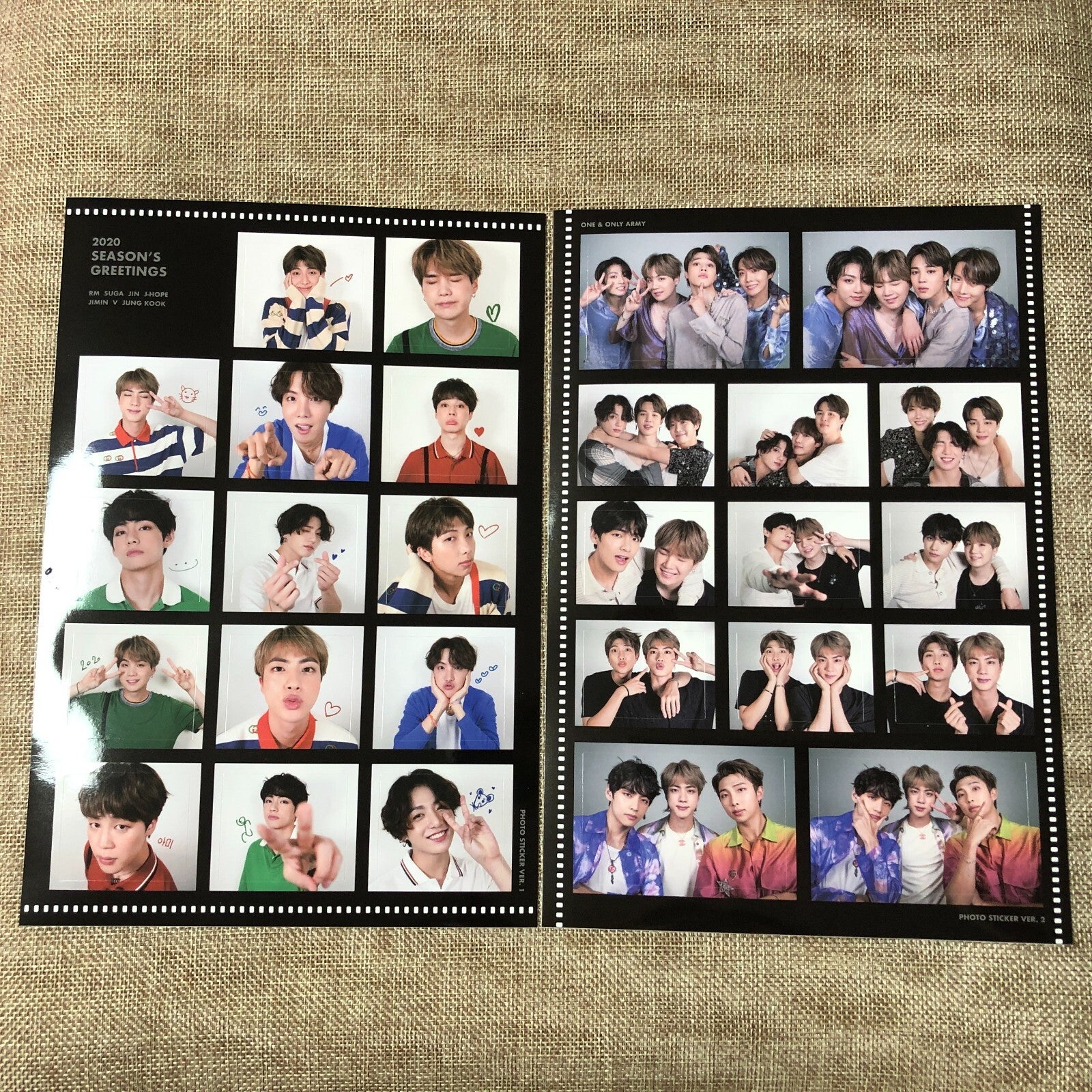BTS GROUP [ 2020 Season's Greetings ] Official Limited Sticker Set / New / Gift