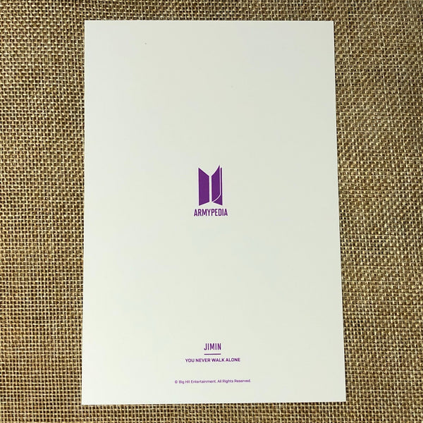 BTS JIMIN [Armypedia You Never Walk Alone] Official Postcard Photocard / Gift