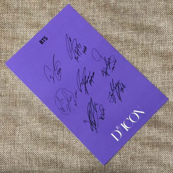BTS GROUP [ DICON 101 CUSTOM BOOK ] Official Mini Poster Postcard / New / Gift