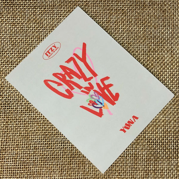 ITZY YUNA #2 [CRAZY IN LOVE] Official Polaroid Photocard, 1st Album / New / Gift