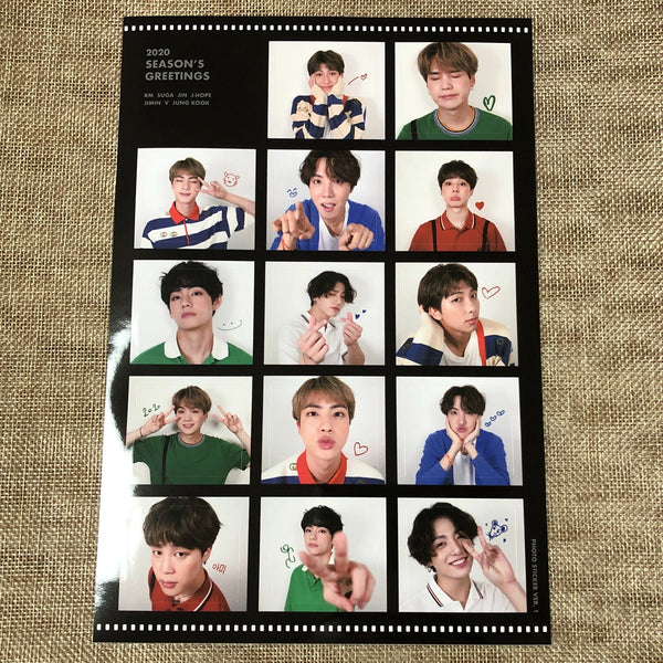 BTS GROUP [ 2020 Season's Greetings ] Official Limited Sticker Set / New / Gift