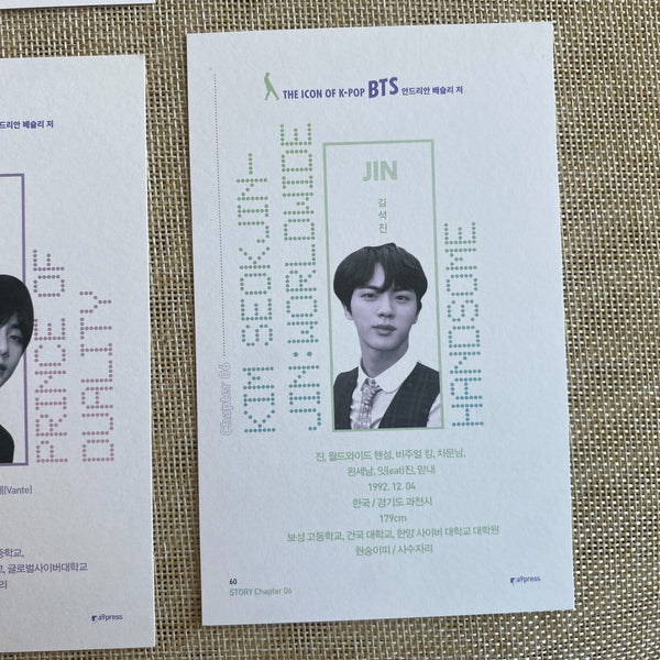 BTS [ICON OF K-POP Book] Special Postcard Set (8ea) Photocard / New, Rare / Gift