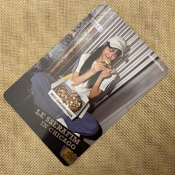 LE SSERAFIM EUNCHAE [Goobne Chicago Pizza] Official Photocard / New, Rare / Gift