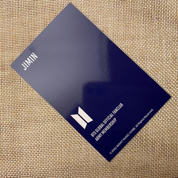 BTS JIMIN [Fanclub ARMY 8th Membership Kit] Official Photocard / New, Rare /+G