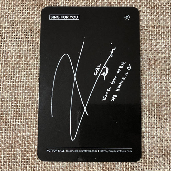 EXO KAI [Sing For You] Official Photocard, Winter 4th Mini Chinese / New / Gift