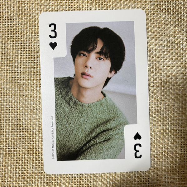 BTS JIN [Global FC ARMY Membership Kit 9th Trump] Photocard Set / New, Rare /+G