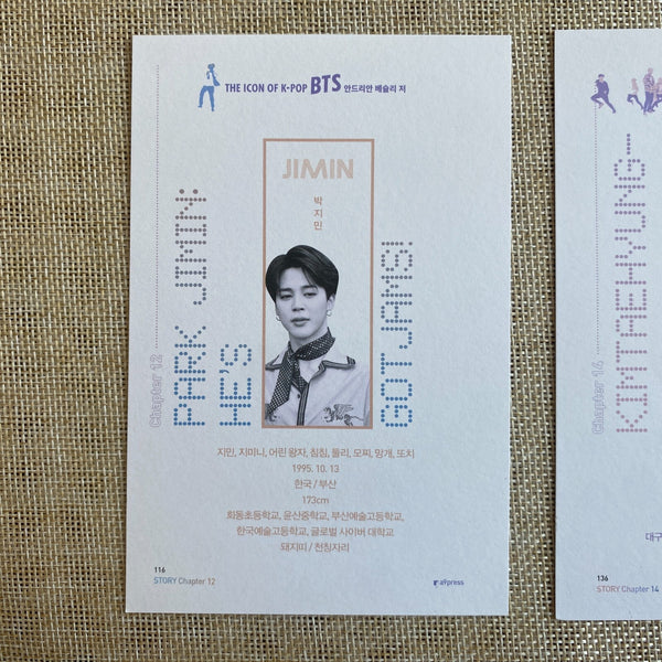 BTS [ICON OF K-POP Book] Special Postcard Set (8ea) Photocard / New, Rare / Gift