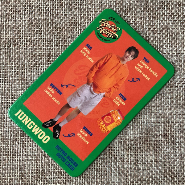NCT 127 JUNGWOO [ RETRO HOUSE MD ] Official OOTD Card Photocard / New / Gift