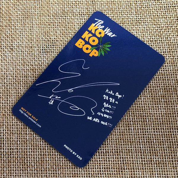 EXO SUHO #1 [ The War KOKOBOP ] Official Photocard, 4th Album / New / Gift