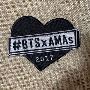 BTS [ 2017 AMAs American Music Awards ] Official Heart Patch / New, Rare / Gift
