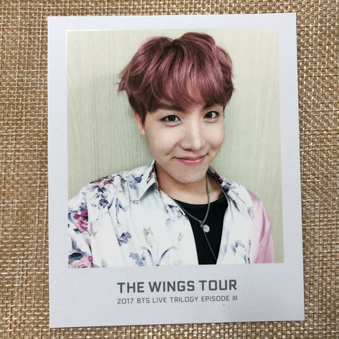 BTS J-HOPE [WINGS Tour 2017 Trilogy Ticket Album] Official Polaroid Photocard