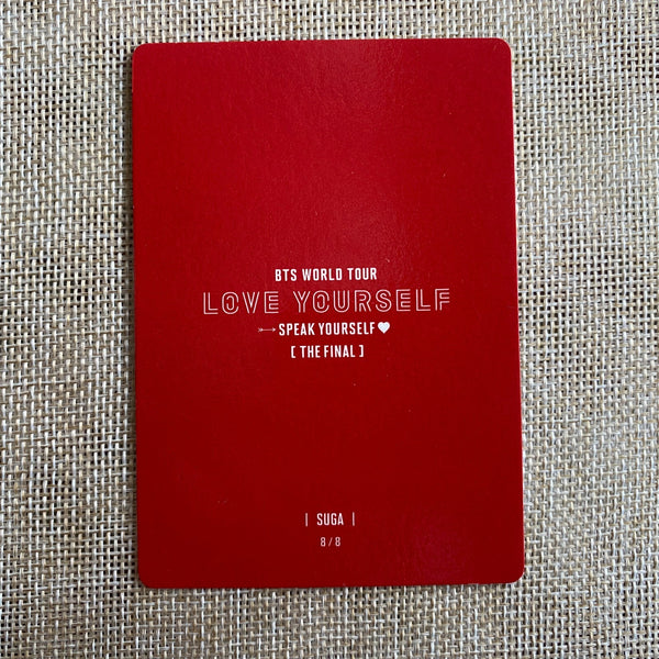 BTS SUGA 8/8 [ Speak Yourself The Final ] Official Mini Photocard / New / Gift