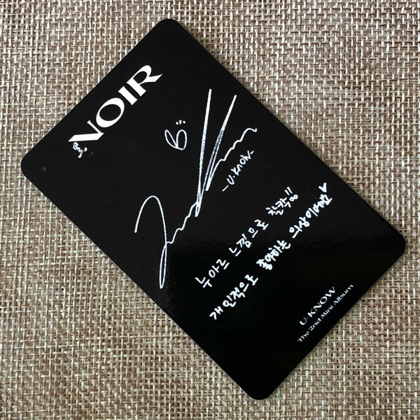 TVXQ U-KNOW YOONHO [ NOIR ] Official Photocard, Crank In Ver / New / Gift