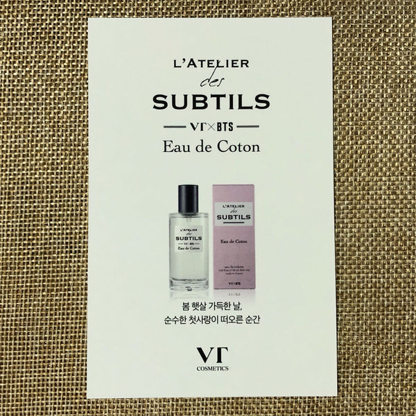 BTS JIN #1 [ VT Cosmetics L'atelier Des Subtils ] Official Postcard / New / Gift