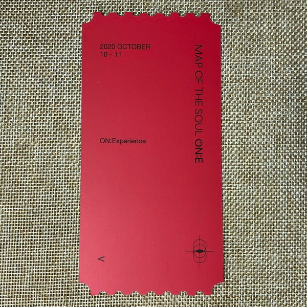 BTS V TAEHYUNG [Map of the Soul ON:E DVD] Official Hologram Ticket Photocard /+G