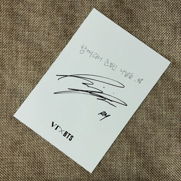 BTS RM [ VT Cosmetics Sign Message ] Official Postcard / New / Gift