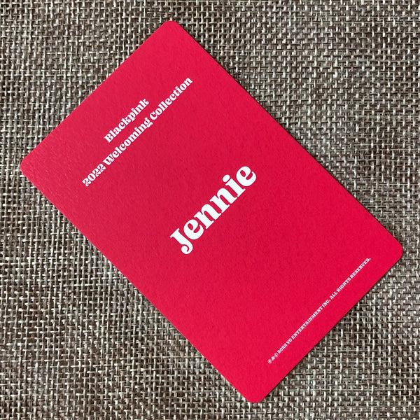 BLACKPINK JENNIE #6 [2022 Welcoming Collection] Official Photocard / New / Gift