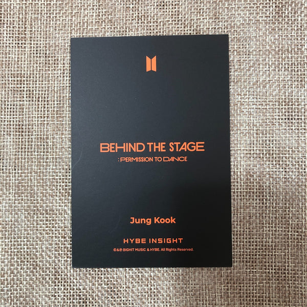 BTS JUNGKOOK #2 [ HYBE INSIGHT Behind The Stage ] Official Photocard / New /Gift