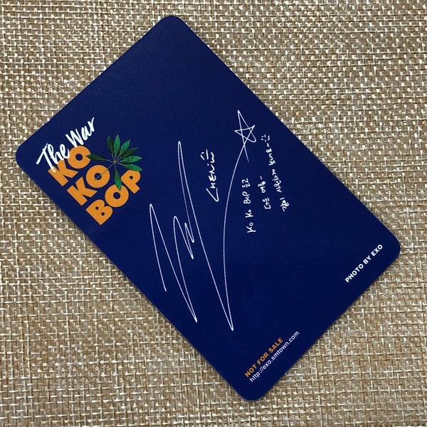 EXO CHEN Type C [ The War KOKOBOP ] Official Photocard, 4th Album / New / Gift