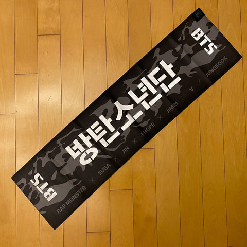 BTS 37261 [ 2016 ] Official Slogan Towel, CAMO ARMY Original / New, Rare / Gift