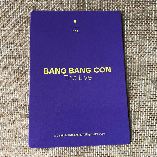 BTS V Taehyung 7/8 [BANG BANG CON The Live] Official Mini Photocard / New / Gift