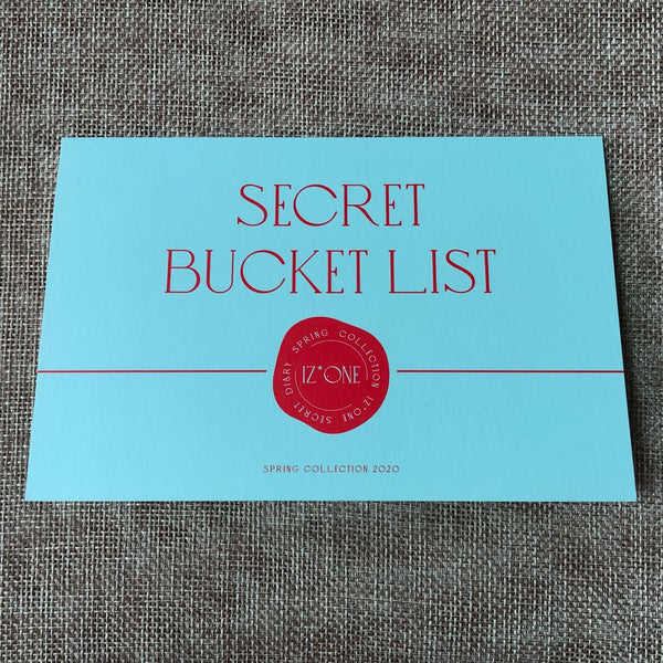 IZ*ONE GROUP [2020 SECRET DIARY Package] Official Bucket List Postcard / Gift