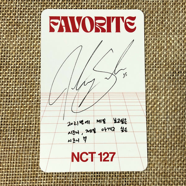 NCT 127 JOHNNY [FAVORITE] Official Photocard, 3rd Repackage CLASSIC Ver / Gift