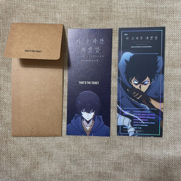 Solo Leveling [That's The Ticket] Official Set / Photo Ticket Limited / New, Rar